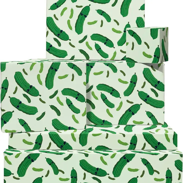 Pickle Print Gift Wrap