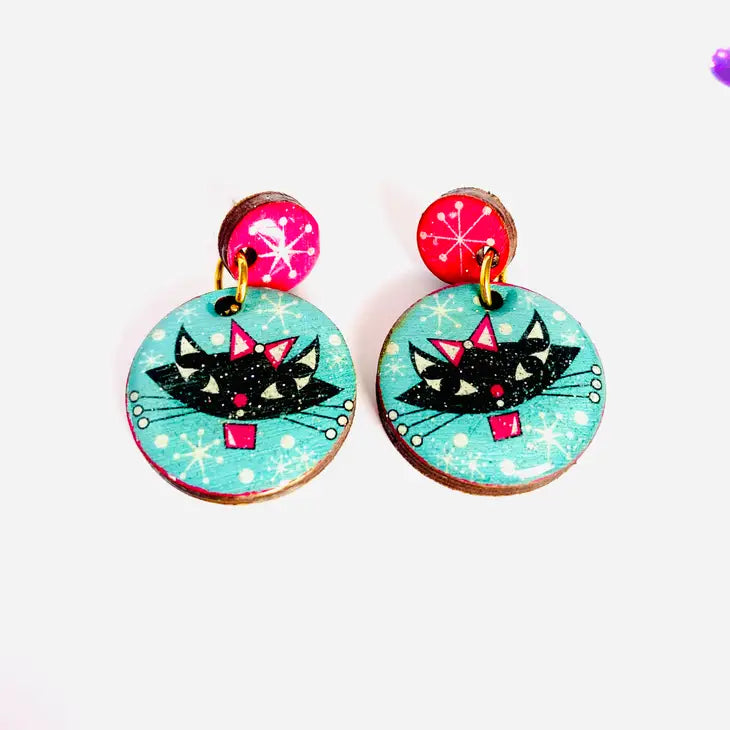cat quirky earrings