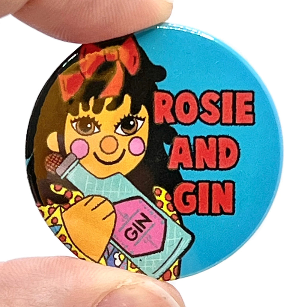 Rosie and gin badge