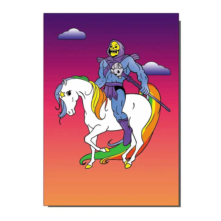 Starlite Skeletor Rainbow He-Man Greetings Card
