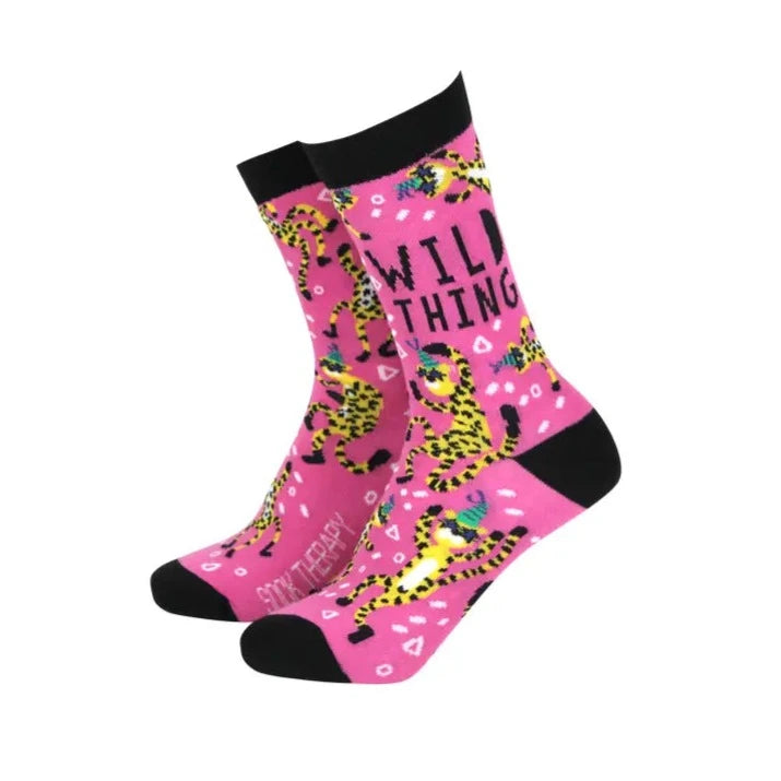 wild thing party animal funny gift socks