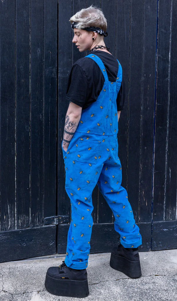blue bee cord dungarees