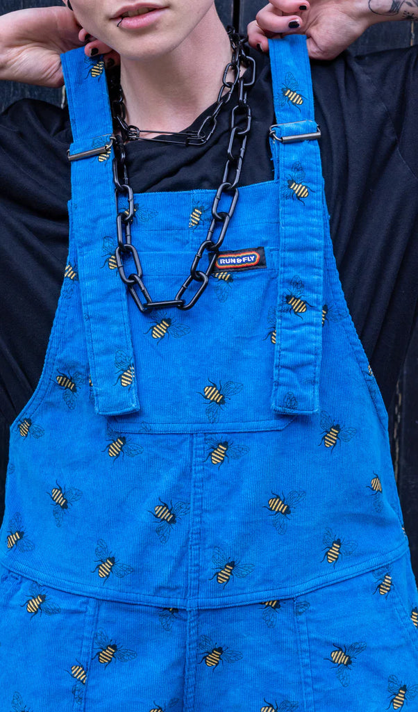 blue bee dungarees for grown ups