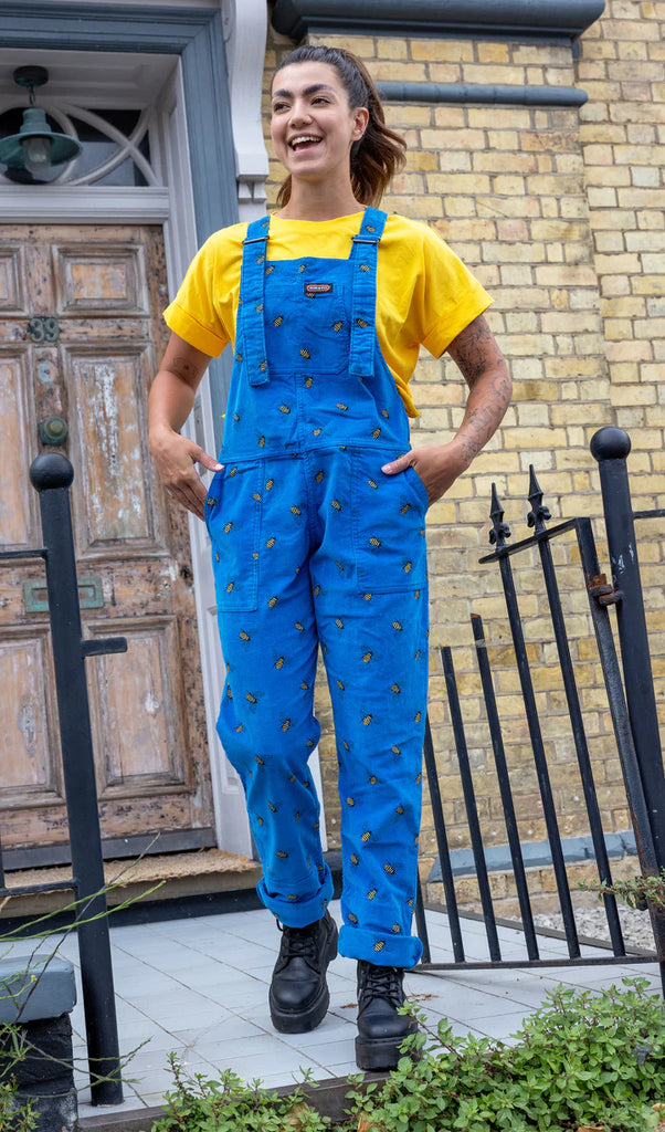run and fly bee dungarees 