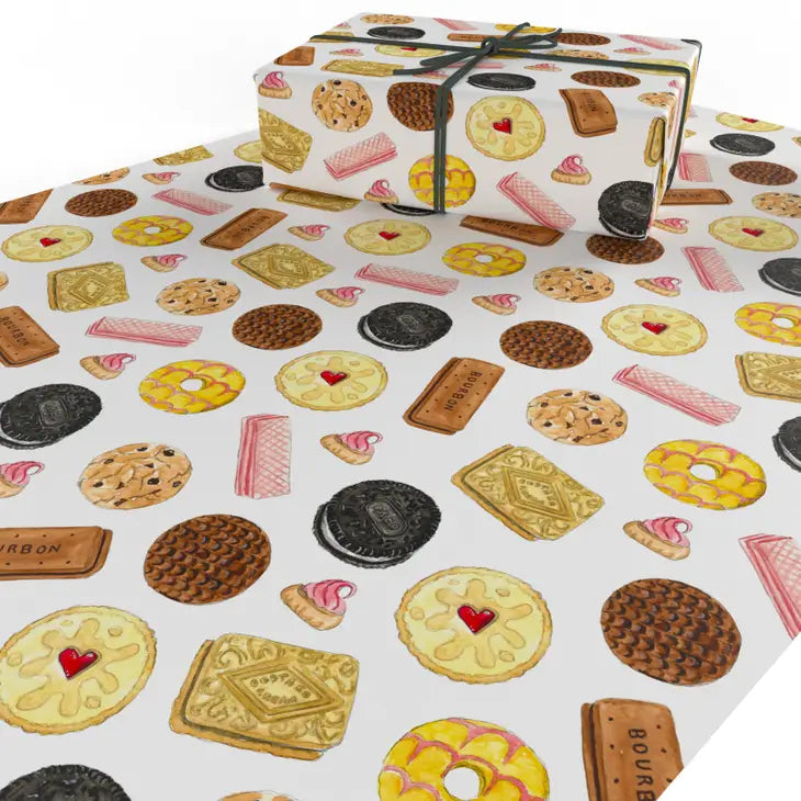 biscuit print wrapping paper