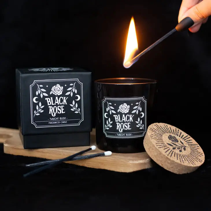 Midnight Ritual Gothic Candle Black Rose