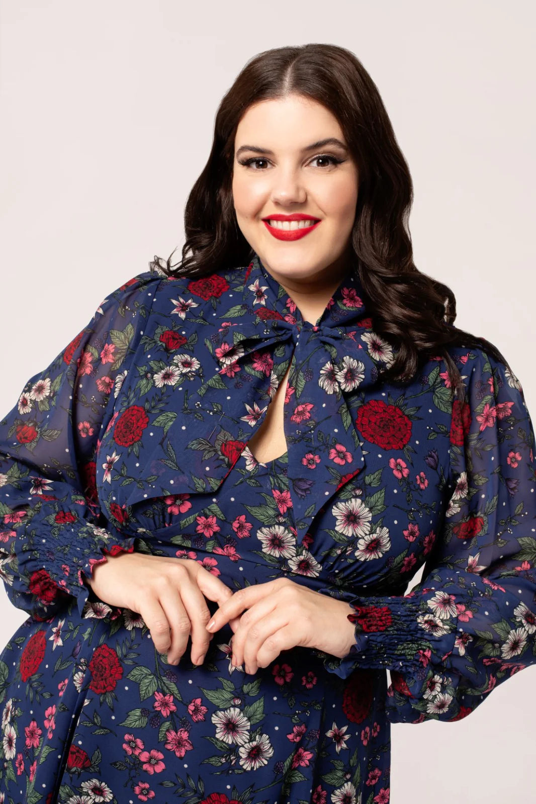 Hell Bunny Camellia Mini Floral Chiffon Dress Blue | Captain Jellyfish Hell Bunny Camellia Mini Floral Chiffon Dress Blue | Captain Jellyfish