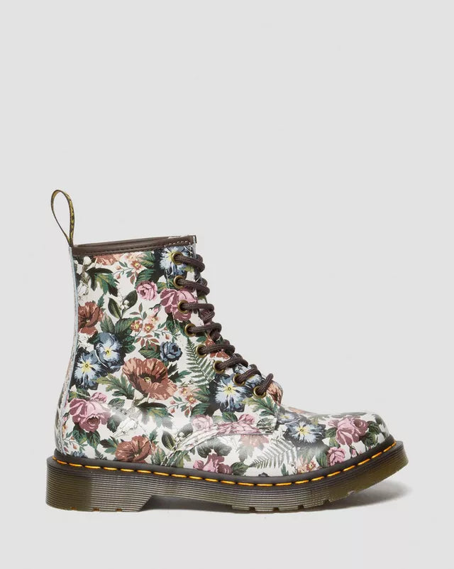 Dr Martens 1460 W Multi Floral Garden Leather Boots Captain Jellyfish