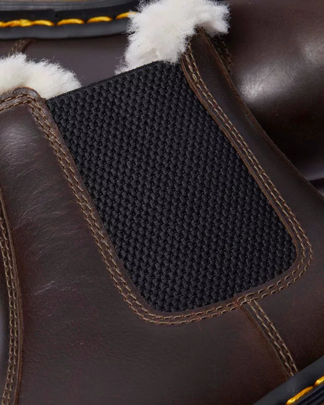 Dr martens fur lined chelsea boots brown sales