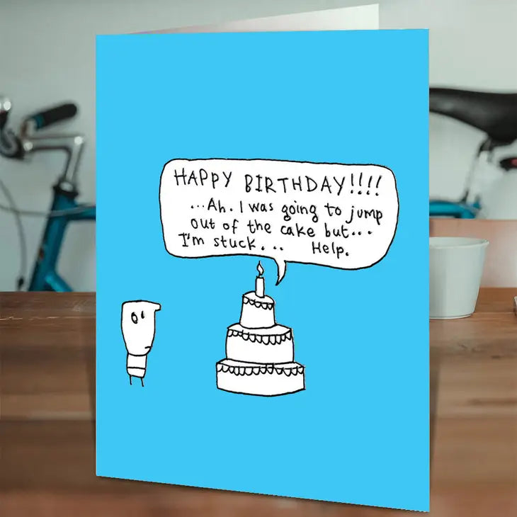 Funny Doodle Cake Joke Birthday Card