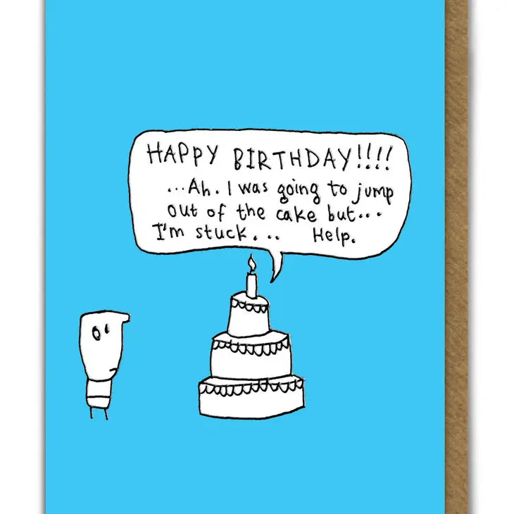 Funny Doodle Cake Joke Birthday Card