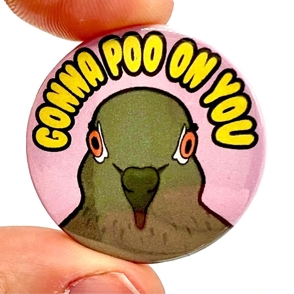 Funny pigeon badge