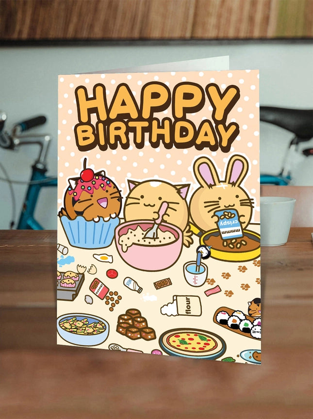 Kawaii Baking Birthday Card