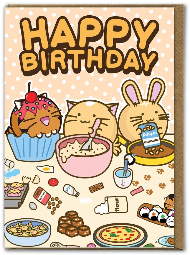 Kawaii Baking Birthday Card