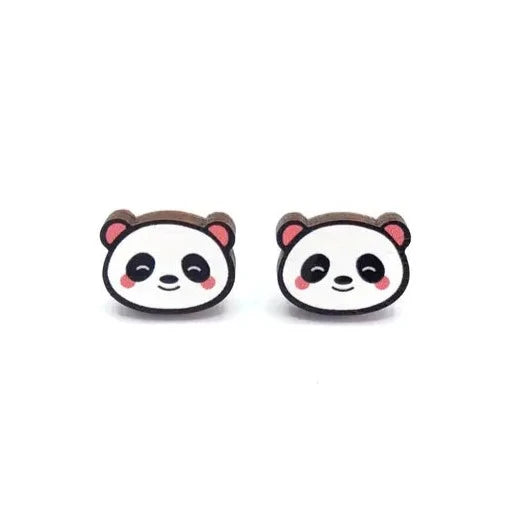 panda stud earrings