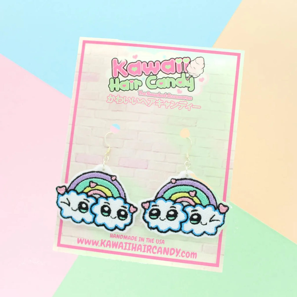 Pastel Kawaii Rainbow Earrings