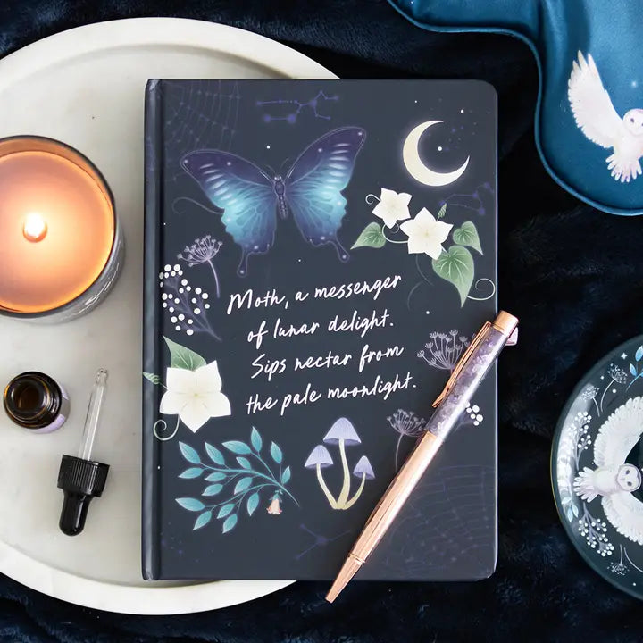 Midnight Moth Journal with Amethyst Pen – Captain Jellyfish