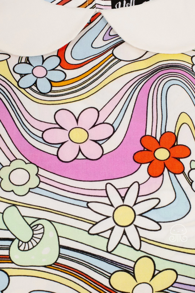 mushroom print dress