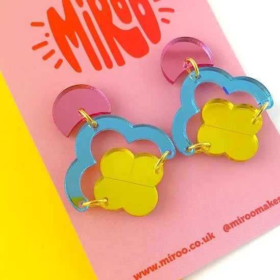 miroo funky colourful bold statement earrings 