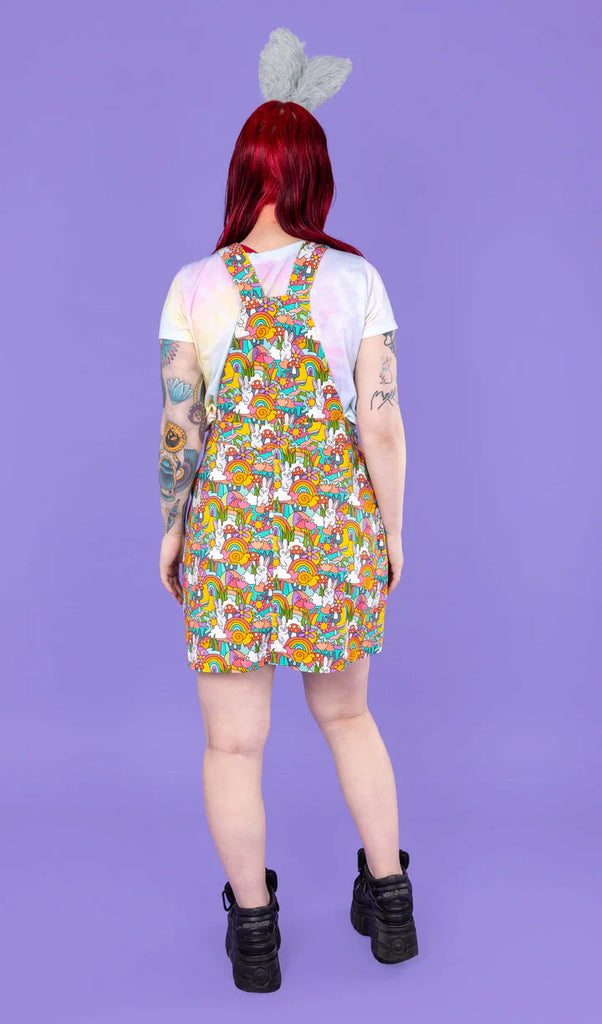 Run And Fly Some Bunny Loves You Stretch Twill Pinafore Dress