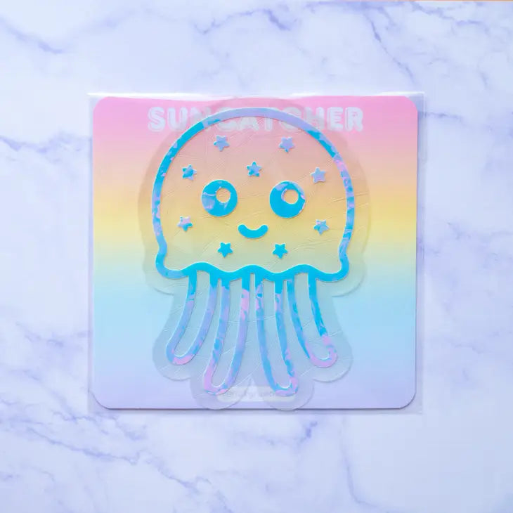 Jellyfish Suncatcher Sticker - Rainbow Maker 