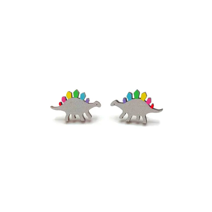 dinosaur stud earrings