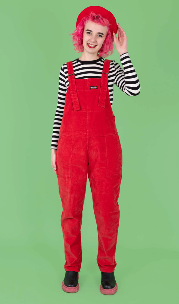 run  and fly red corduroy dungarees