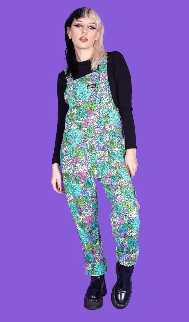 Run & Fly Succulents Stretch Twill Dungarees Captain Jellyfish