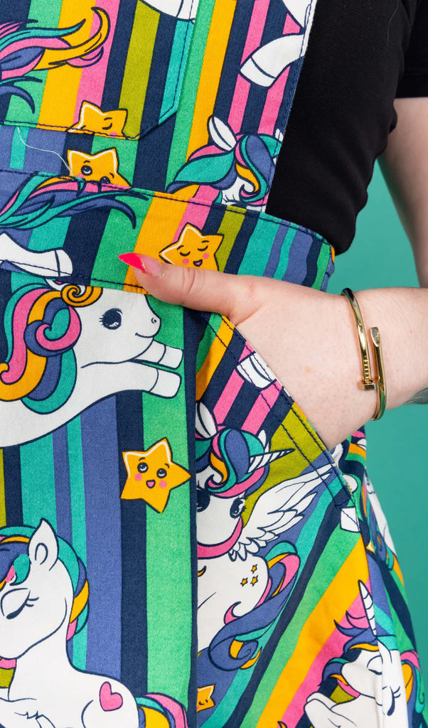 unicorn pinafore dress by run and fly