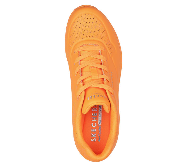 Skechers Uno Night Shades Neon Orange Trainers Captain Jellyfish