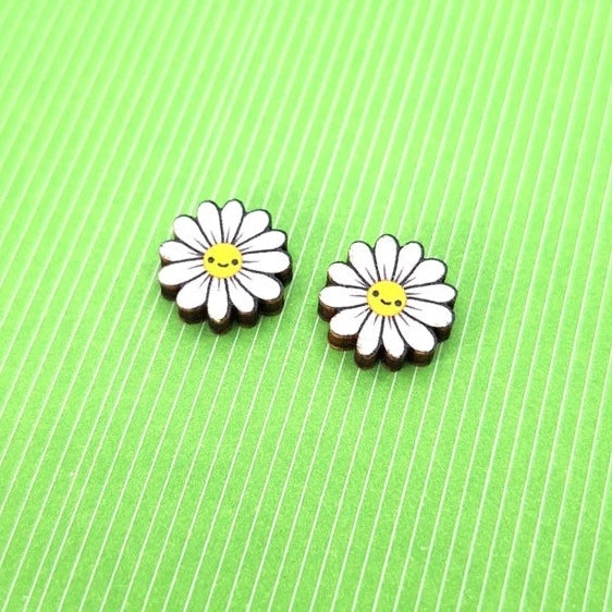smiley daisy earrings