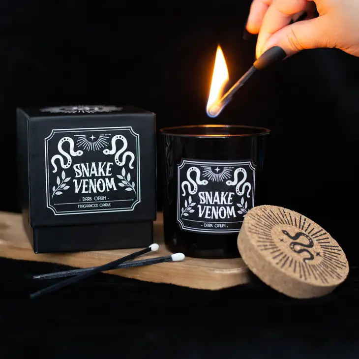 Midnight Ritual Gothic Candle Snake Design Gift