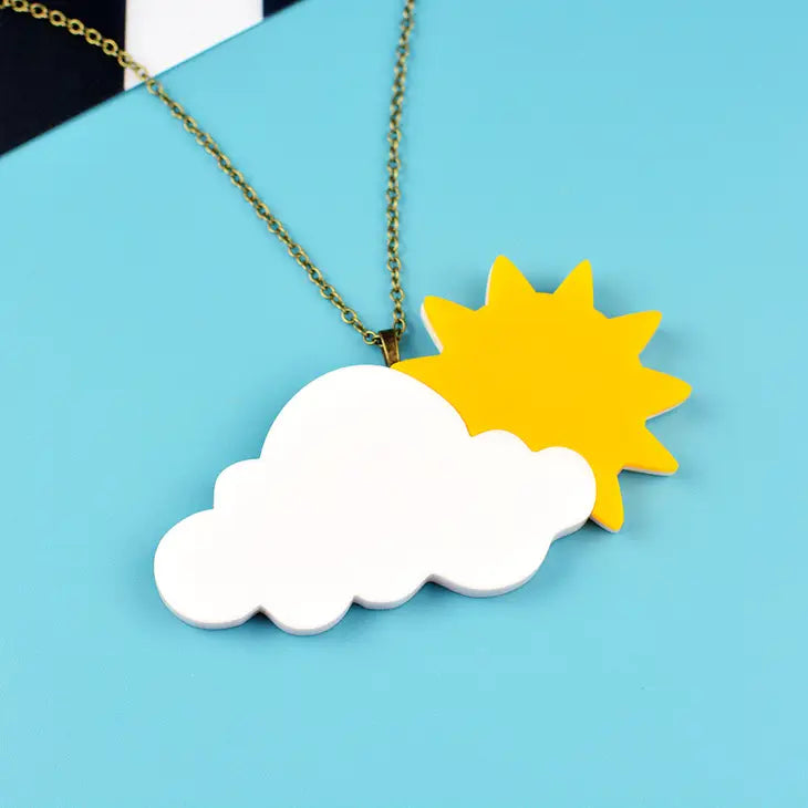 sun and cloud necklace