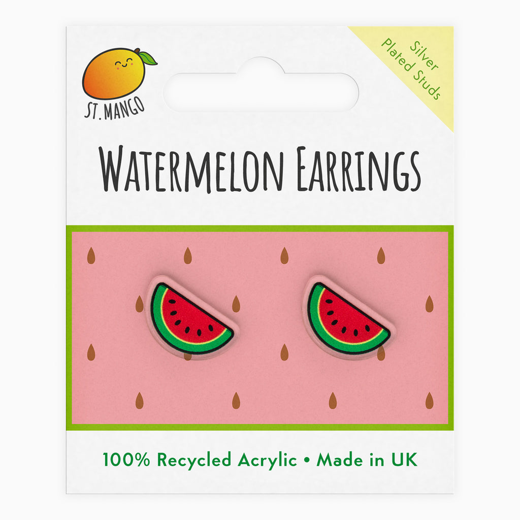 Watermelon stud earrings novelty