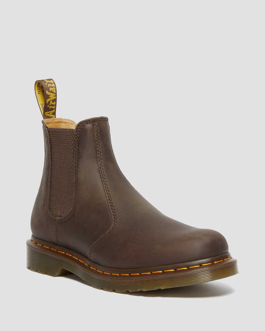 Dr Martens 2976 Brown Leather Chelsea Boots Crazy Horse – Captain